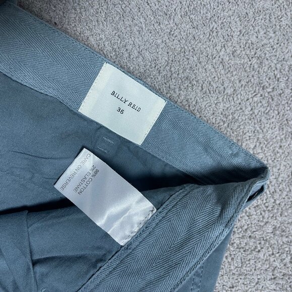 Billy Reid Slim Fit Cut Faded Navy Blue Chino Pant Preppy Men's 36x29 NWT - Picture 5 of 7